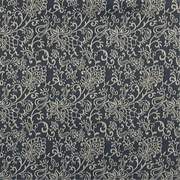 Fine-Line 54 in. Wide Navy Blue, Contemporary Floral Jacquard Woven Upholstery Fabric FI3458988